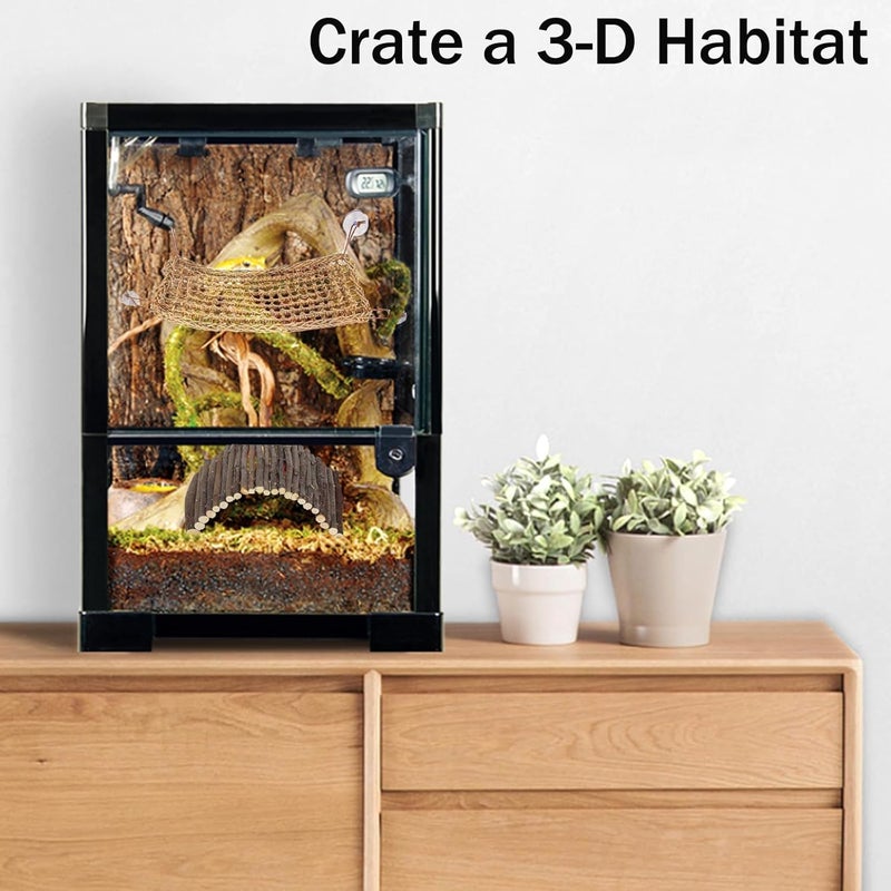 RUNANIA Bearded Dragon Tank Accessories, 10 PCS Reptile Hammock Plants Bridge Jungle Climber Vines for Snakes Bearded Dragon Chameleon Gecko Lizard - Image 5